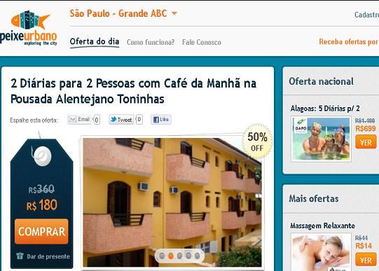 Site Peixe Urbano SP – www.peixeurbano.com.br