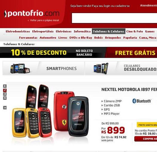 Ponto Frio Ofertas Celulares 2012