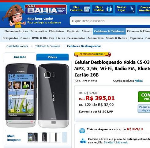 Celulares Nokia Casas Bahia – Dicas e Promoções
