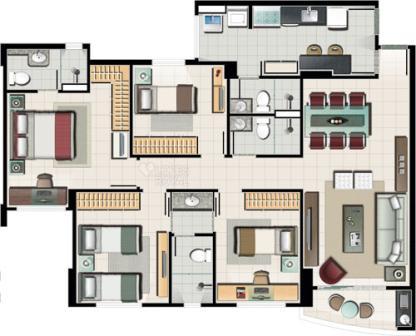 Plantas de Casas com 4 Quartos – Dicas e Modelos