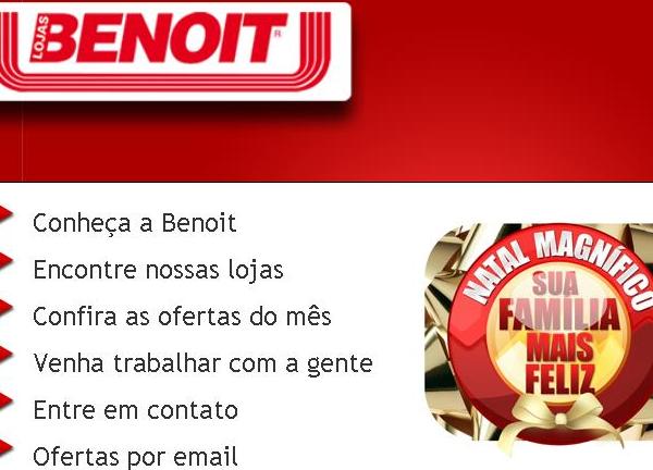 Site Lojas Benoit: www.benoit.com.br