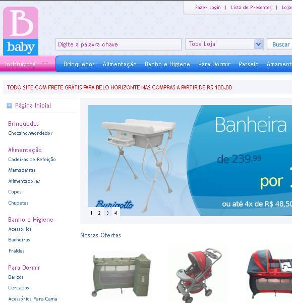 Site Lojas Baby – www.lojasbaby.com.br