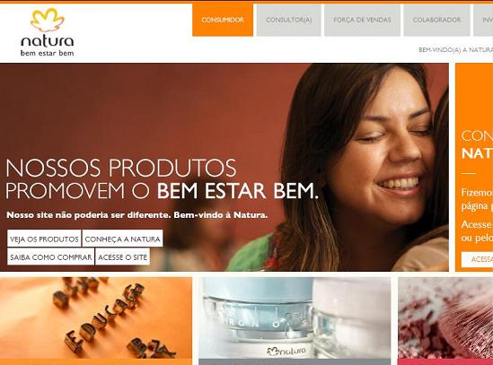 Site Natura Cosméticos – www.natura.net