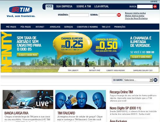 Site da Operadora TIM – www.tim.com.br