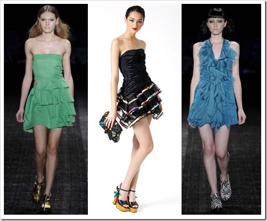 Vestidos Com Babados Moda 2012